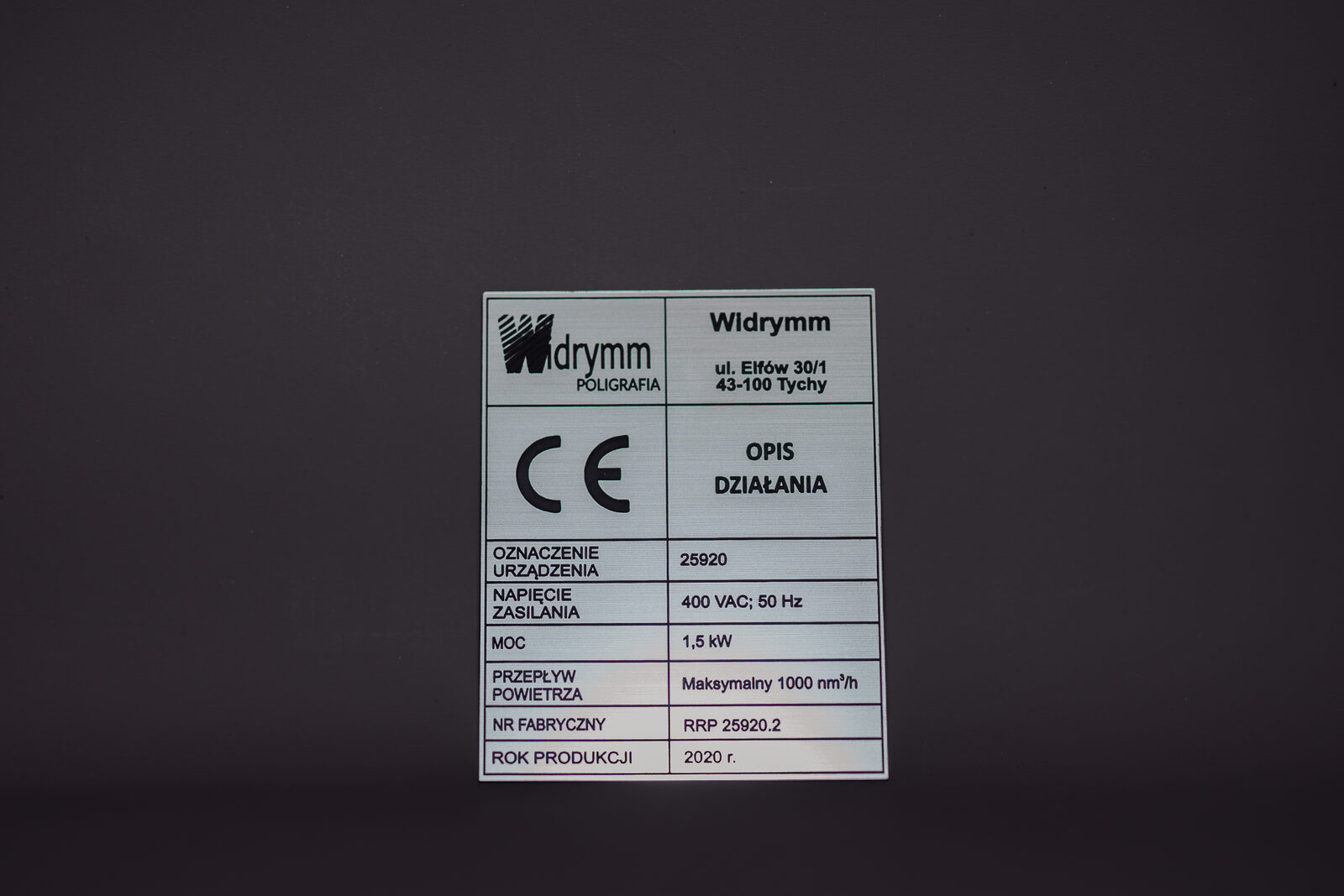 Grawerowanie laserowe na pleksi — Widrymm Tychy